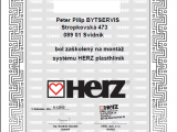 Certifikát - montáž systému Herz plasthliník